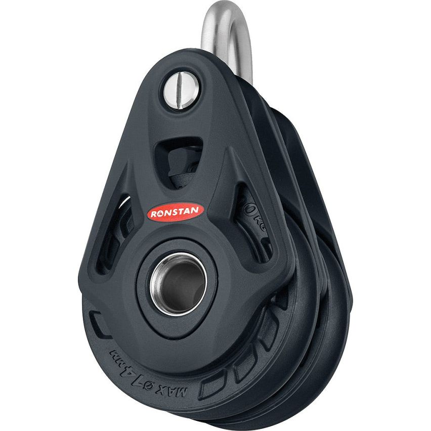 Ronstan Rf936 Ronstan RF74202 Ronstan Series 75 Core Block™ Double - 75mm Pulley, Max ...